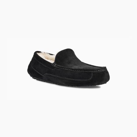 UGG Ascot Black Slippers for Men (YSOZ95378)